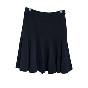 Black Flared Ruffle Skirt Womens goth whimsygoth officewear chic upscale